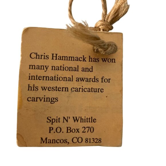 Chris Hammack Rotgut Rodney Cowboy Carved Wood Bottle Stopper Spit-N'-Whittle - Picture 8 of 9